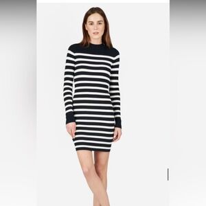 Everlane Breton Cotton Sweater Striped Dress XS Navy White